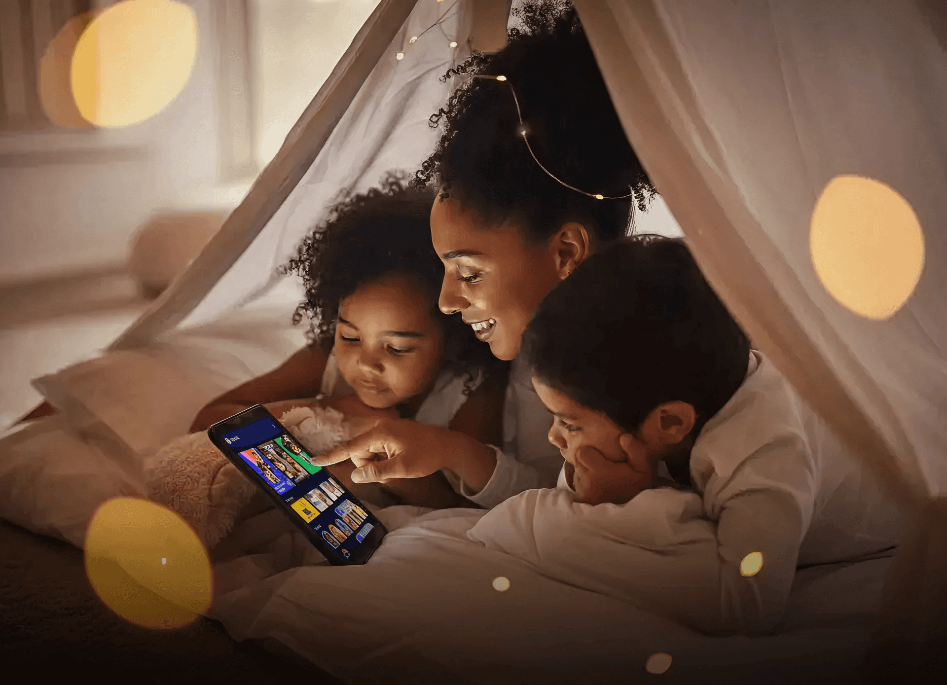 A child talking with a character in the Giant app