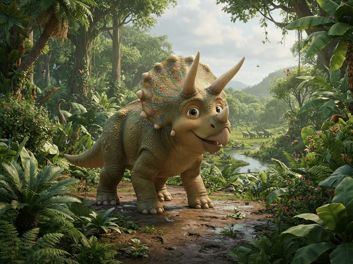Triceratops — child-safe 3D illustration