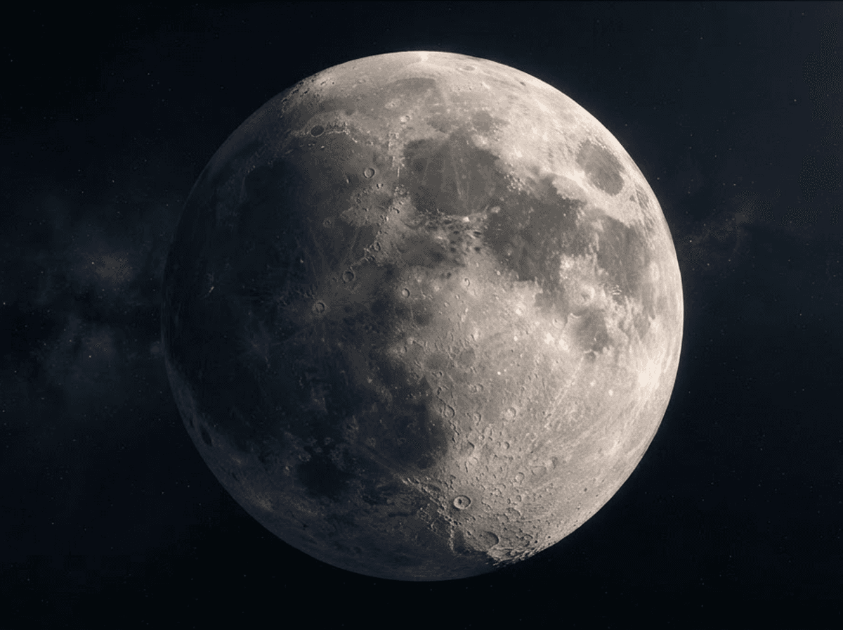 The Moon — child-safe 3D illustration
