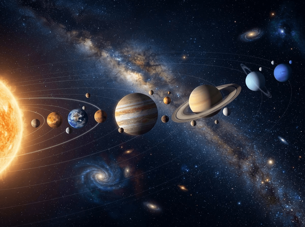 Space — child-safe 3D illustration